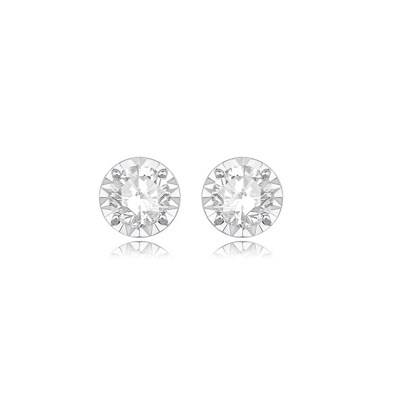 Lab Grown Diamond 1/2ctw. Stud Earrings in 10k Yellow Gold image number null