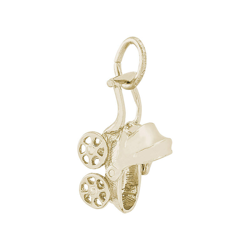 Baby Carriage 14K Yellow Gold Charm image number null