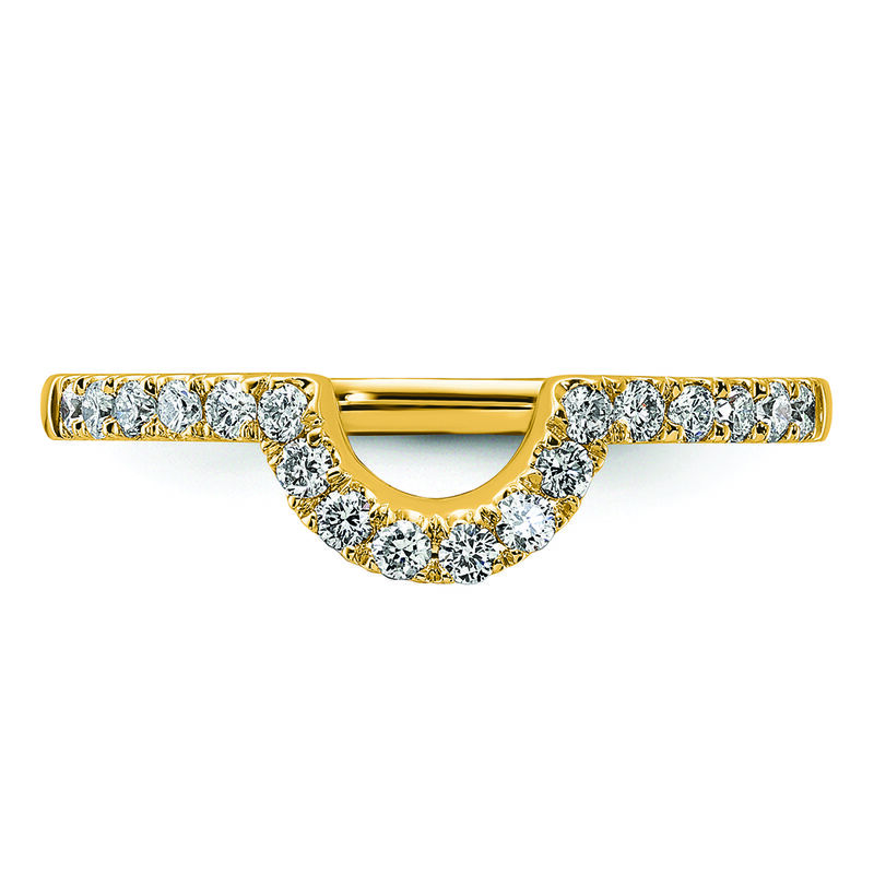 Lab Grown Diamond 27ctw. Contour & 14k Yellow Gold Anniversary Ring image number null