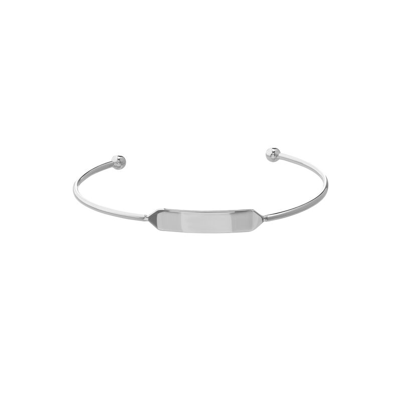 ID Cuff Bangle in 14k White Gold image number null