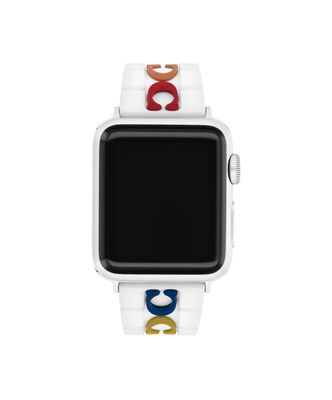 Coach Ladies' Multi-Color Rubber Apple Watch Strap 14700099