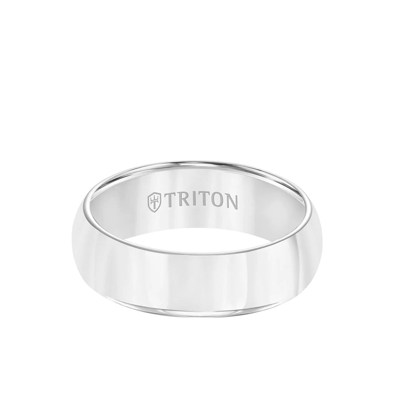 Triton White Tungsten Polished Band image number null