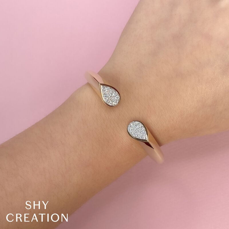 Shy Creation Diamond 3/4ctw. Bangle Bangle Bracelet in 14k Yellow Gold image number null