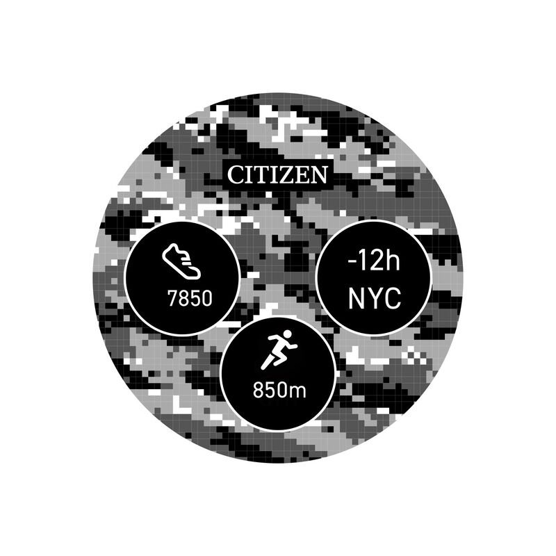 Citizen CZ Smart 44mm Black IP Stainless Steel Hybrid Heart Rate Smartwatch with Black Silicone Strap JX1007-04E image number null