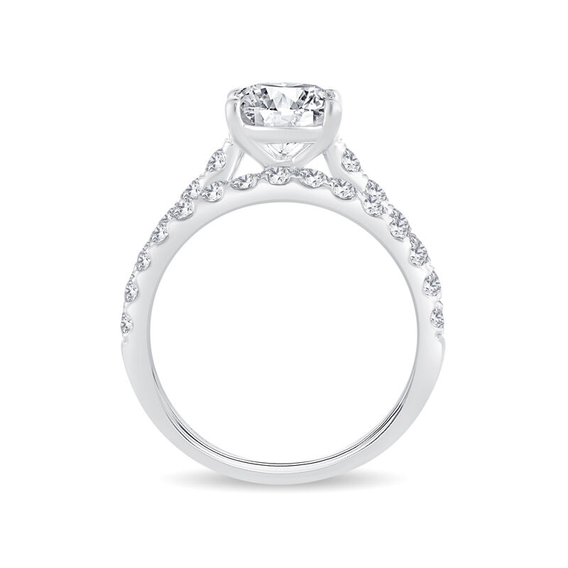 Scout. Oval-Cut Lab Grown 3ctw. Diamond Bridal Set in 14k White Gold image number null