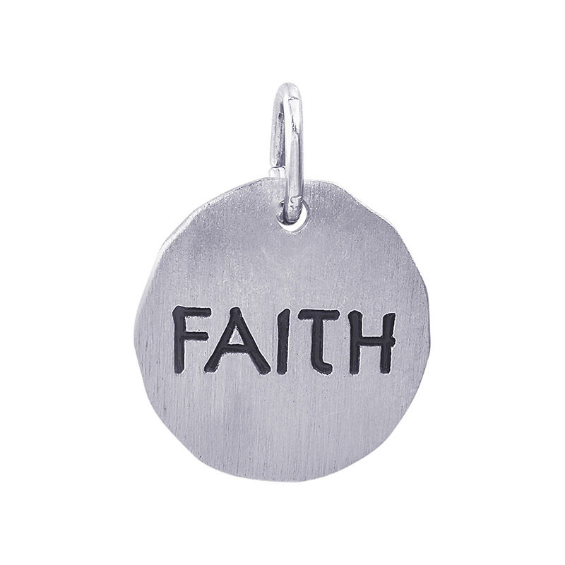 Faith Sterling Silver Charm image number null