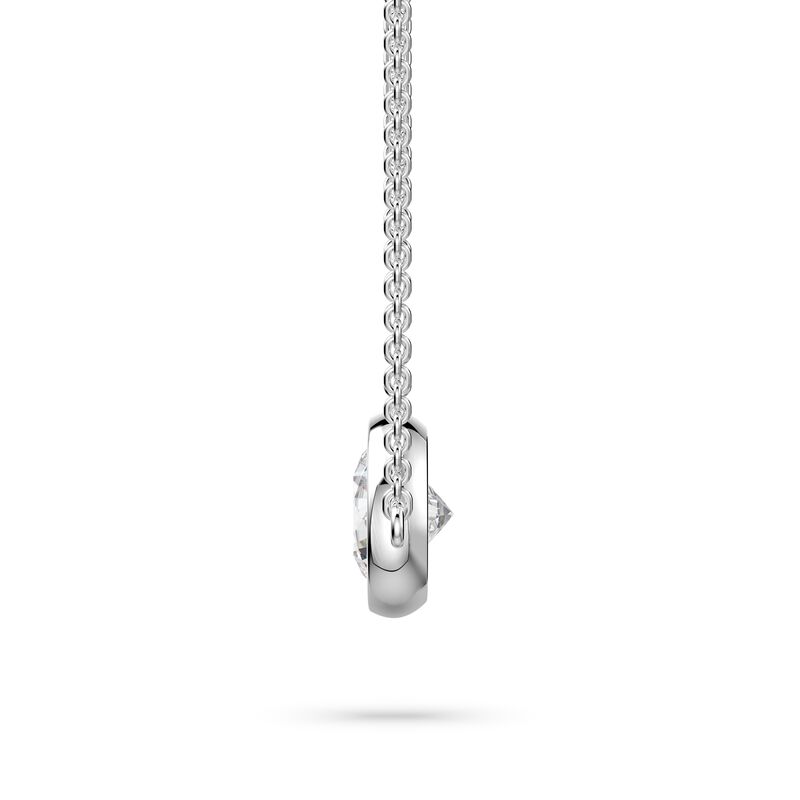 Brilliant-Cut 7/8ctw. Lab Grown Diamond Bezel Pendant in 14k White Gold image number null