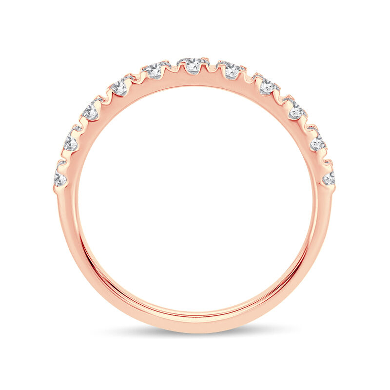 Diamond 1/2ctw. Prong-Set Anniversary Band in 14k Rose Gold image number null