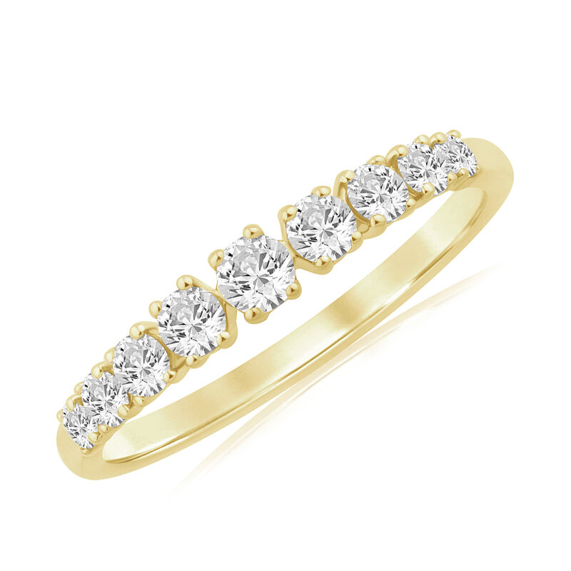 Lab Grown Diamond 1/2ctw. & 14k Yellow Gold Anniversary Ring image number null