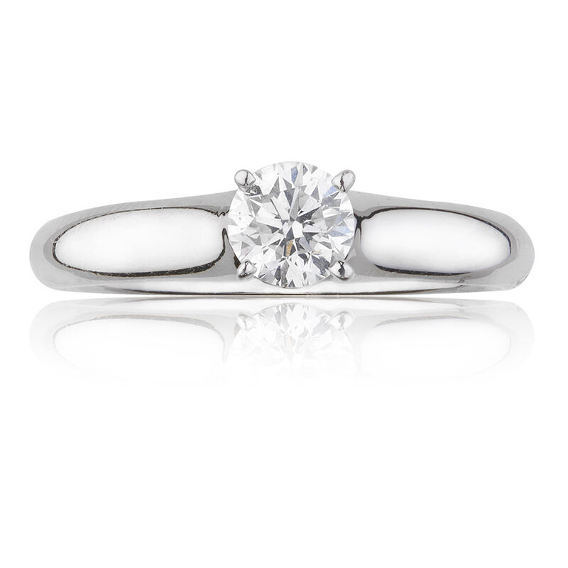 Brilliant-Round ¾ct. Diamond Tension-Set Solitaire Engagement Ring in 14k White Gold image number null