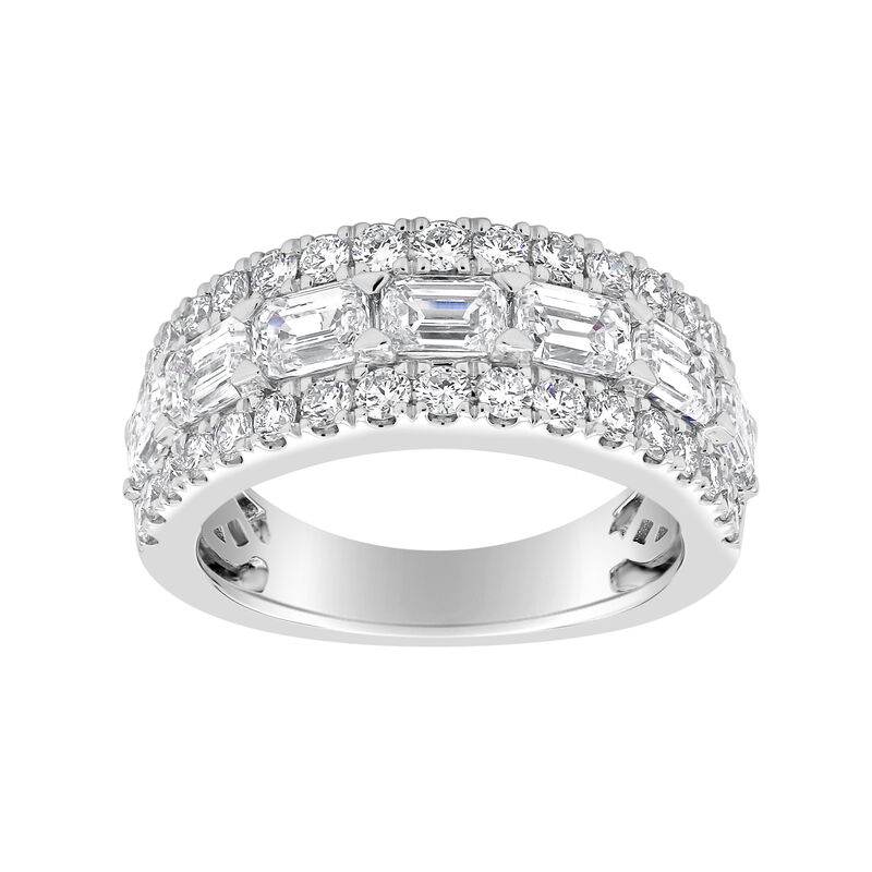 Lab Grown Diamond 3ctw. 14k White Gold Anniversary Ring image number null