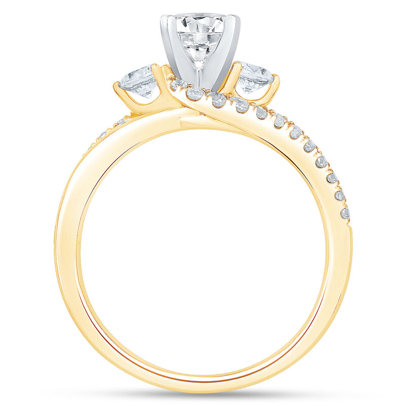 Brilliant-Cut Lab Grown 2ctw. Diamond Bypass Multi-Row Engagement Ring in 14k Yellow Gold image number null