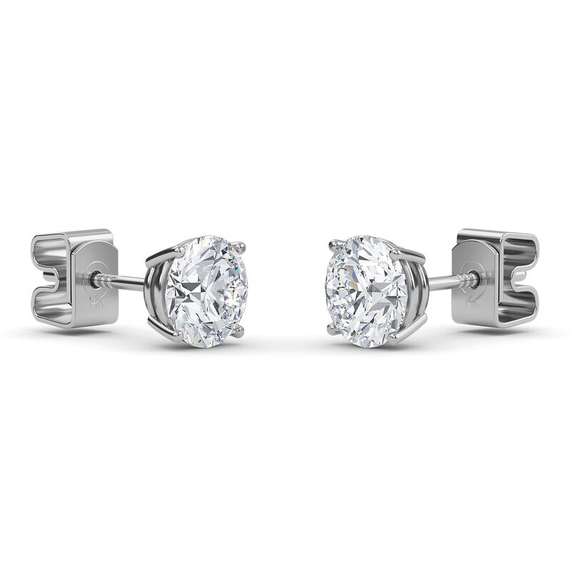 Brilliant-Cut 1 1/2ctw. Lab Grown Diamond Stud Earrings in 14k White Gold image number null