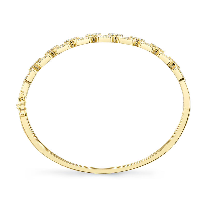 Shy Creation Diamond 1/3ctw. Bangle Bracelet in 14k Yellow Gold image number null