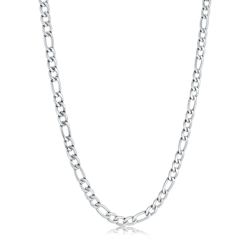 Figaro Chain 22" in Stainless Steel (6mm) image number null