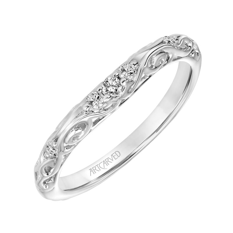 Diamond 1/10ctw. 14k White Gold Wedding Ring image number null