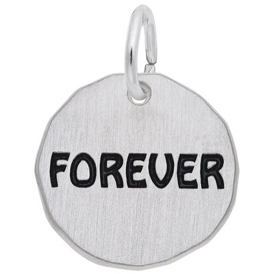Forever Charm Tag in Sterling Silver