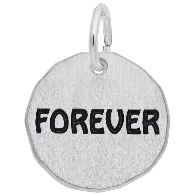 Forever Charm Tag in Sterling Silver image number null