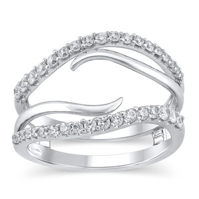 Lab Grown Diamond 1/2ctw. Open Multi Row Enhancer in 14k White Gold