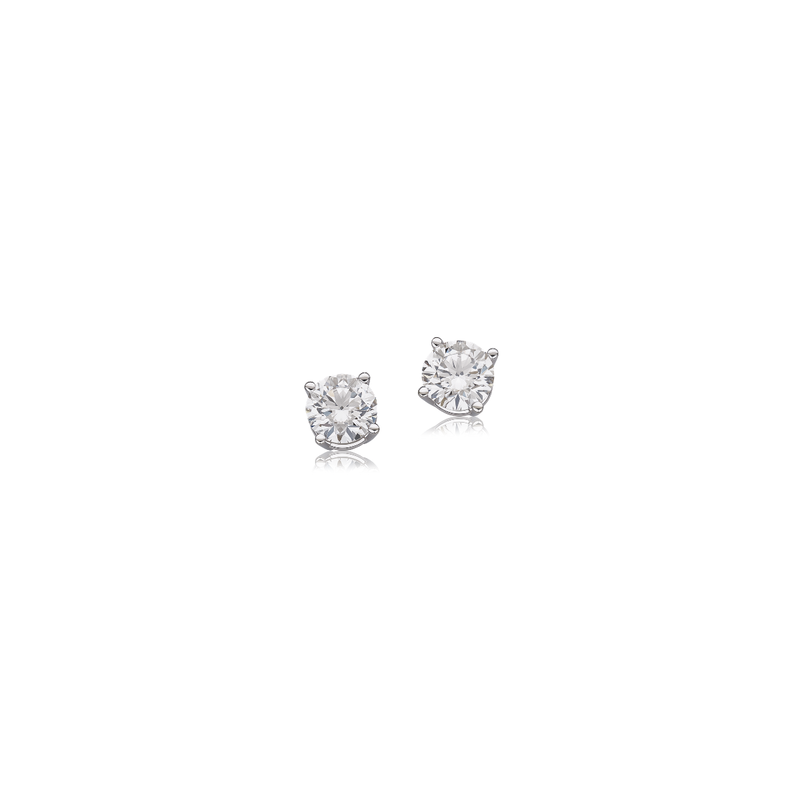 Lab Grown 1/8ctw. Brilliant-Cut Diamond Stud Earrings in 10k White Gold image number null