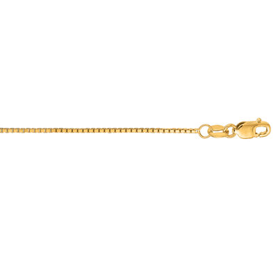 Box Chain 16" in 14k Yellow Gold (1mm)
