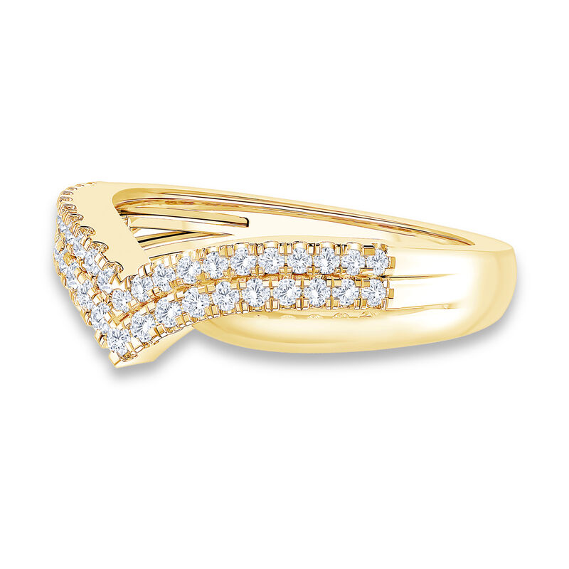Diamond 3/8ctw. Contour & 14k Yellow Gold Anniversary Ring image number null