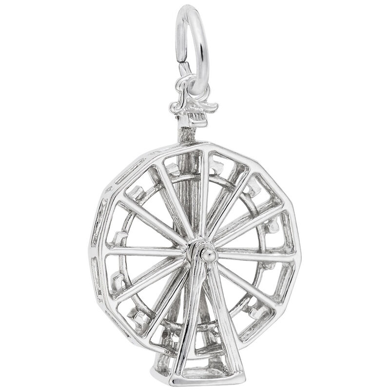 Ferris Wheel Charm in 14k White Gold image number null