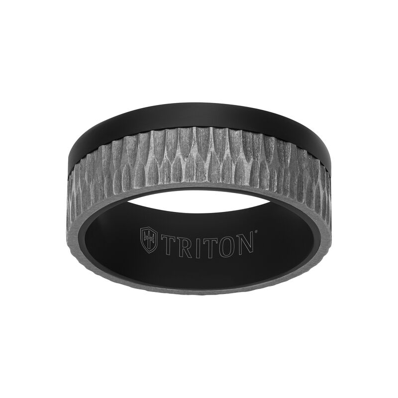 Men's Hammered & Not Applicable Wedding Ring (8mm) image number null