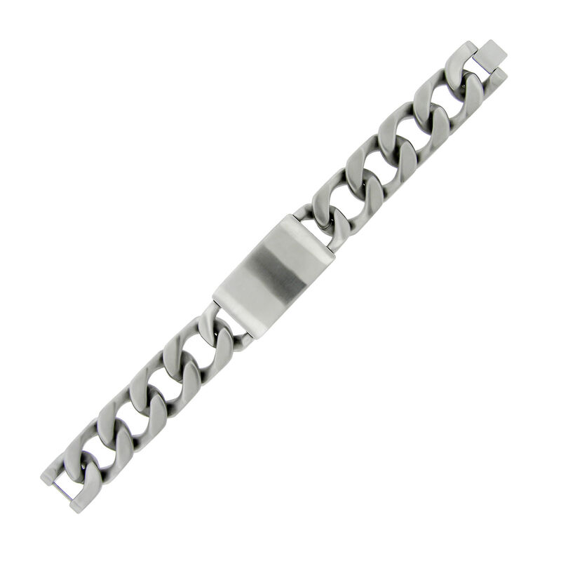 Men's Stainless Steel Chunky ID Chain Link Bracelet image number null