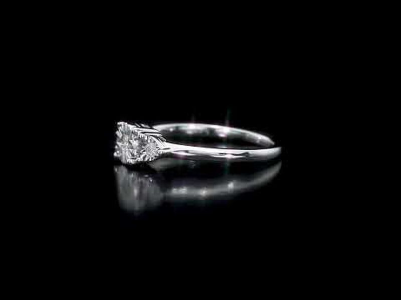 Three Stone 1/10ctw Engagement Ring in Sterling Silver  image number null