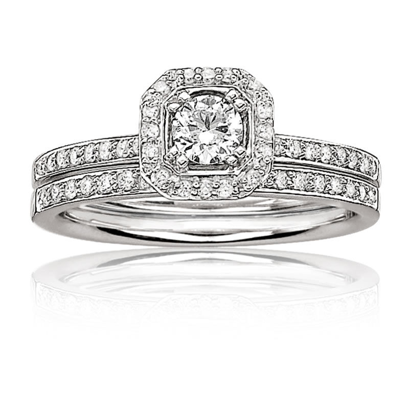 Courtney. Diamond Pave Wedding Band in 14K White Gold image number null