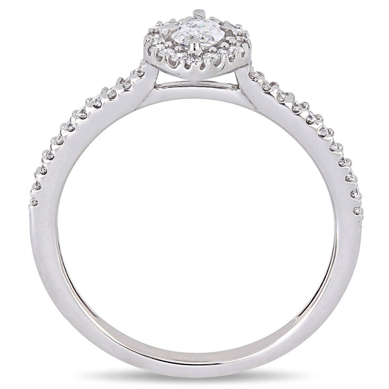 Marquise Diamond & Floating Halo ½ctw. Engagement Ring in 14k White Gold image number null