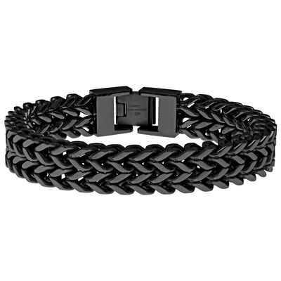 Men's Stainless Steel 2-Strand Wheat Chain Bracelet