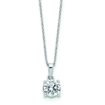 Brilliant-Cut 1/2tw. FGH VS SI Lab Grown Solitaire + Pendant in 14k White Gold