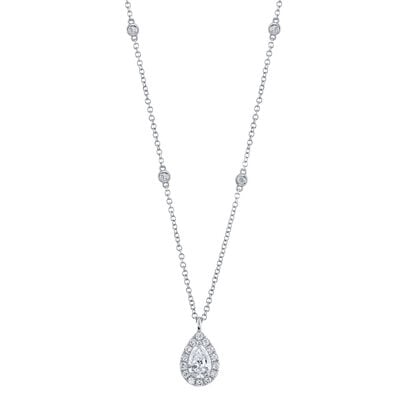 Shy Creation Diamond 1/2ctw. Fashion Necklace in 14k White Gold