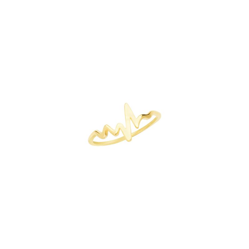 Heartbeat Promise Ring in 14k Yellow Gold Sz 7 image number null