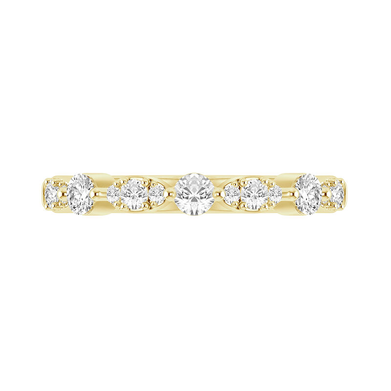 Lab Grown Diamond 1/2ctw. 14k Yellow Gold Anniversary Ring image number null