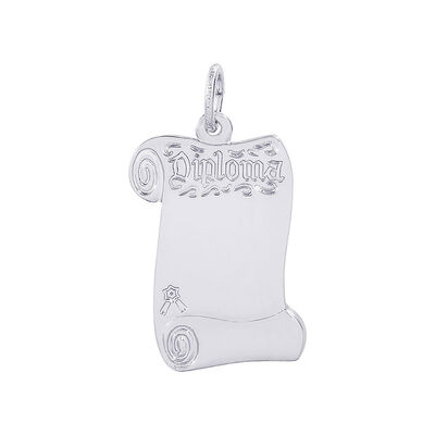 Diploma Charm in Sterling Silver