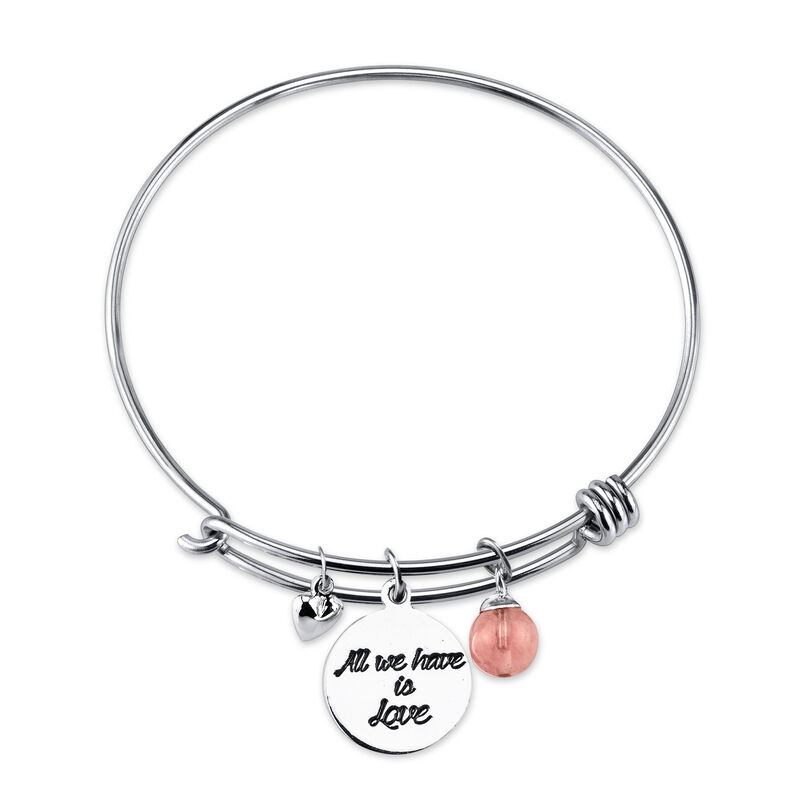 DISNEY© Minnie & Mickey All We Have Is Love Sterling Silver Bangle image number null
