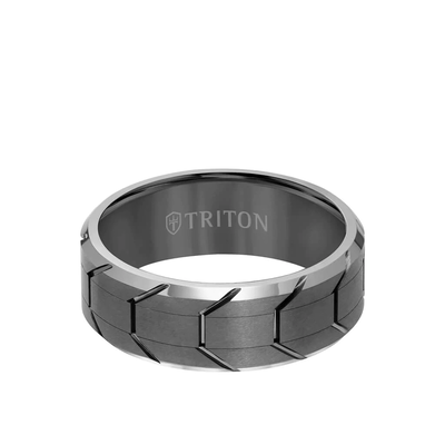 Triton Tungsten 8 mm Comfort Fit Wedding Band