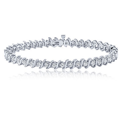 S-Link 4ct. Diamond Bracelet in 14k White Gold