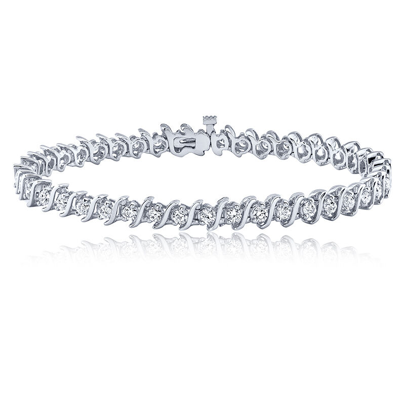 S-Link 4ct. Diamond Bracelet in 14k White Gold image number null
