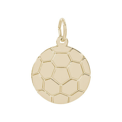 Soccer Ball Charm in 14k Yellow Gold