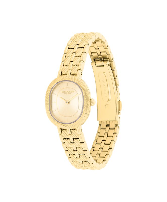 Coach Harlow Oval Gold Dial Gold Tone Watch 14504660 image number null