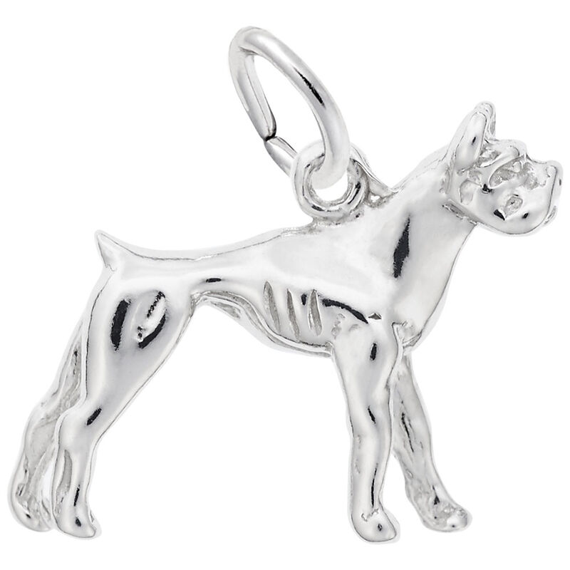 Boxer Charm in 14k White Gold image number null