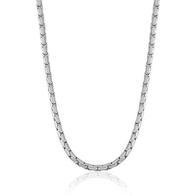 Men's Medium Rounded Link 24" Chain 3mm in Stainless Steel
