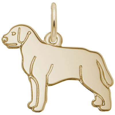 Labrador Retriever Charm in 14k Yellow Gold