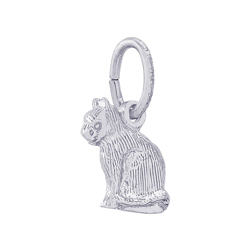 Cat Sterling Silver Charm image number null