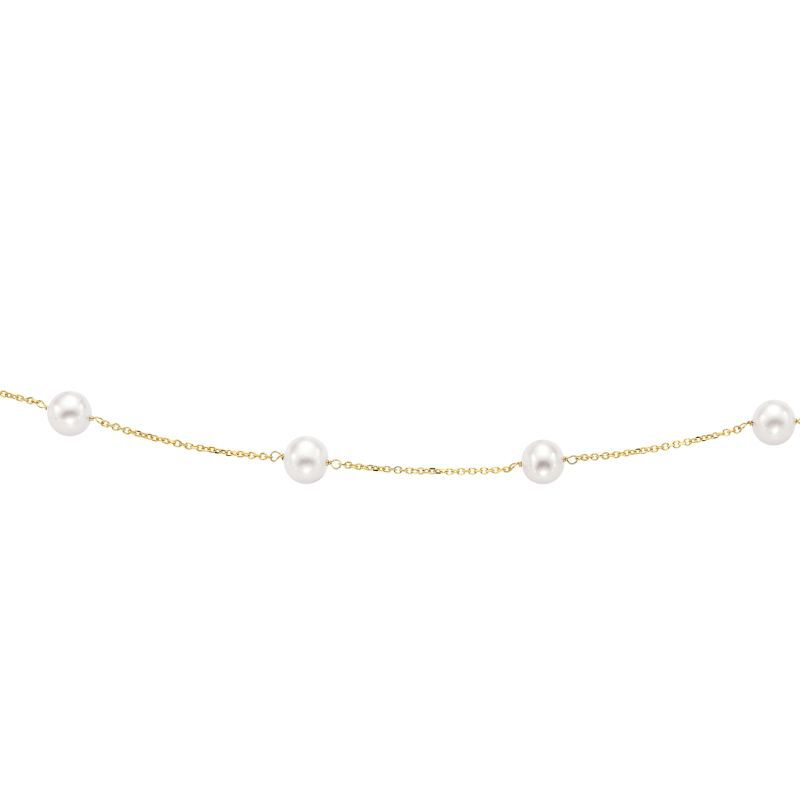 Freshwater Pearl Necklace 18" in 14k Yellow Gold image number null