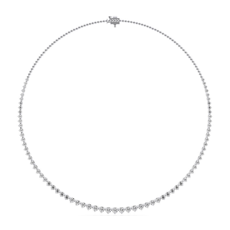 Lab Grown Diamond 3ctw. Tennis Necklace in Sterling Silver image number null